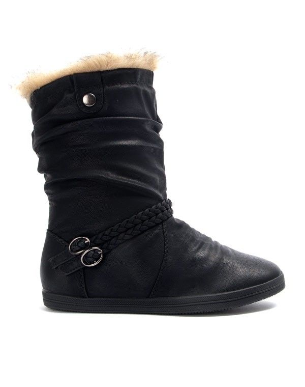 Chaussure femme Libra Pop: Botte style basket - noir