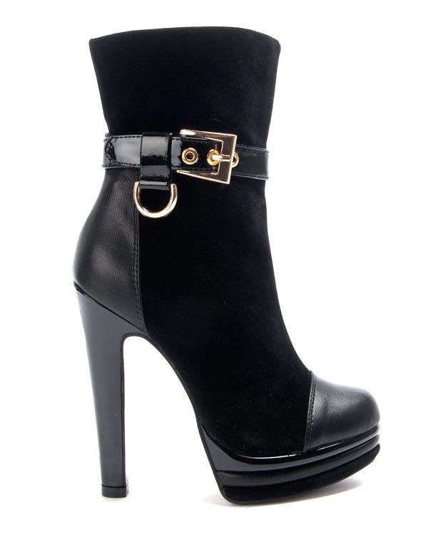 Chaussure femme Like You: Bottine à talon - noir