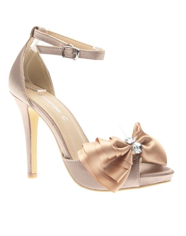 Chaussure femme Sunrise C: Escarpin satiné champagne