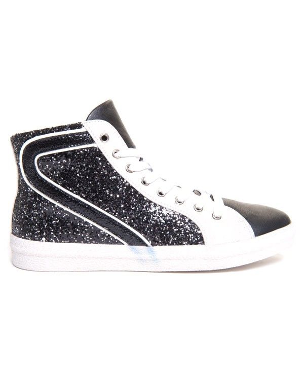 Chaussures femme Findlay: Basket noire à sequin