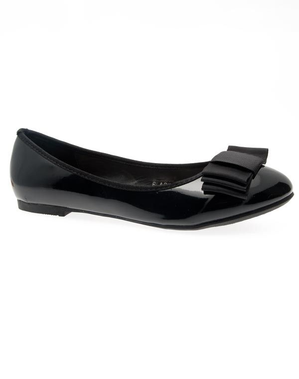 Chaussures femme Ideal: Ballerines vernis noires