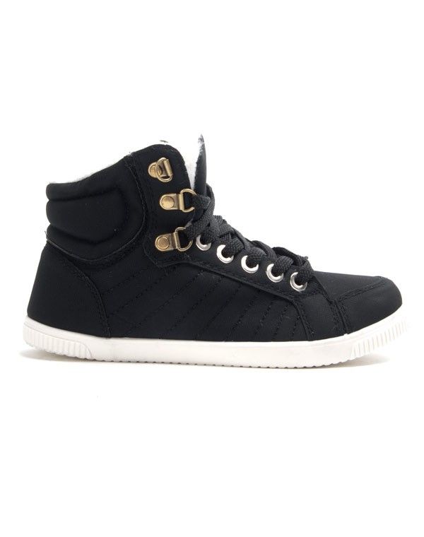 Chaussures femme Libra Pop: Basket fourrée - noir