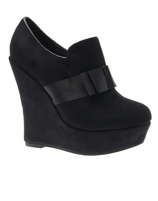 Chaussures femme Metalika: Escarpins compensés noir