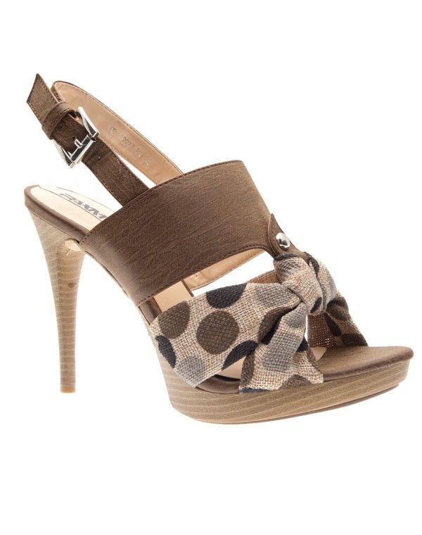 Chaussures femme Raxmax: Sandales à plateau marron