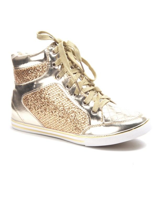 Chaussures femme Sergio Todzi: Basket clouté or