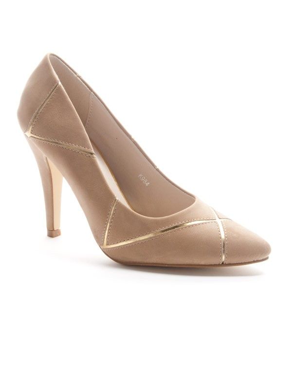 Chaussures femme Sinly: Escarpin pointu - taupe