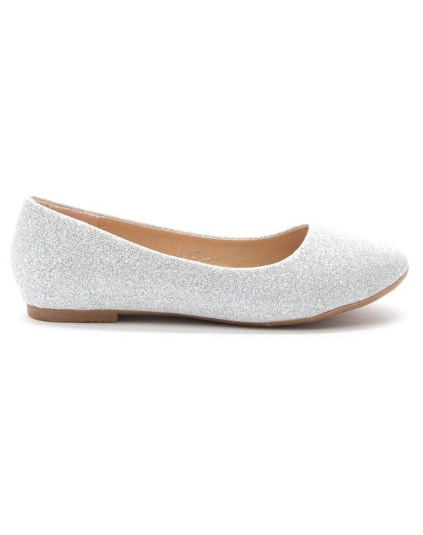 Chaussures femme Style Shoes: Ballerine pailletée argent