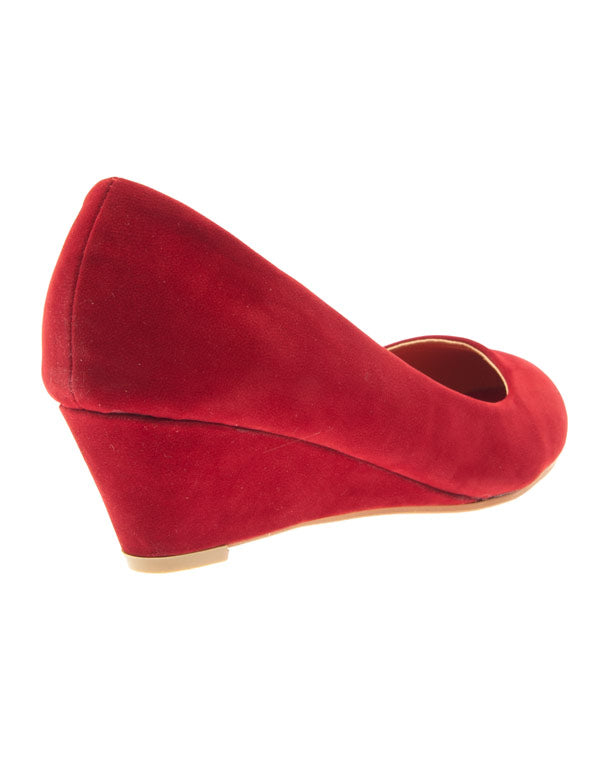 Chaussures femme Style Shoes: escarpins compensés rouge