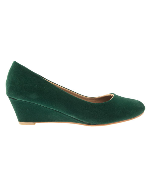 Chaussures femme Style Shoes: escarpins compensés vert