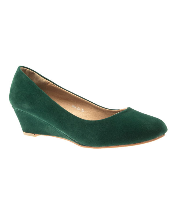 Chaussures femme Style Shoes: escarpins compensés vert