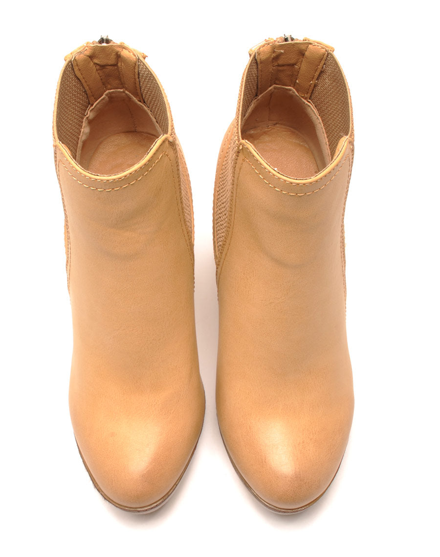Chelsea boots camel à talons