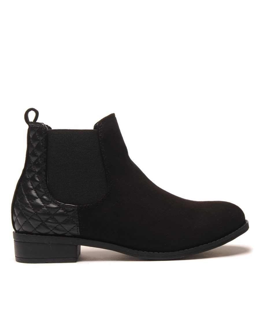 Chelsea boots noire bi matière