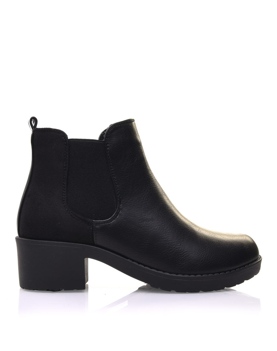 Chelsea boots noires semelles épaisses