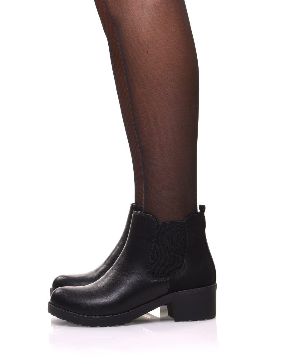 Chelsea boots noires semelles épaisses