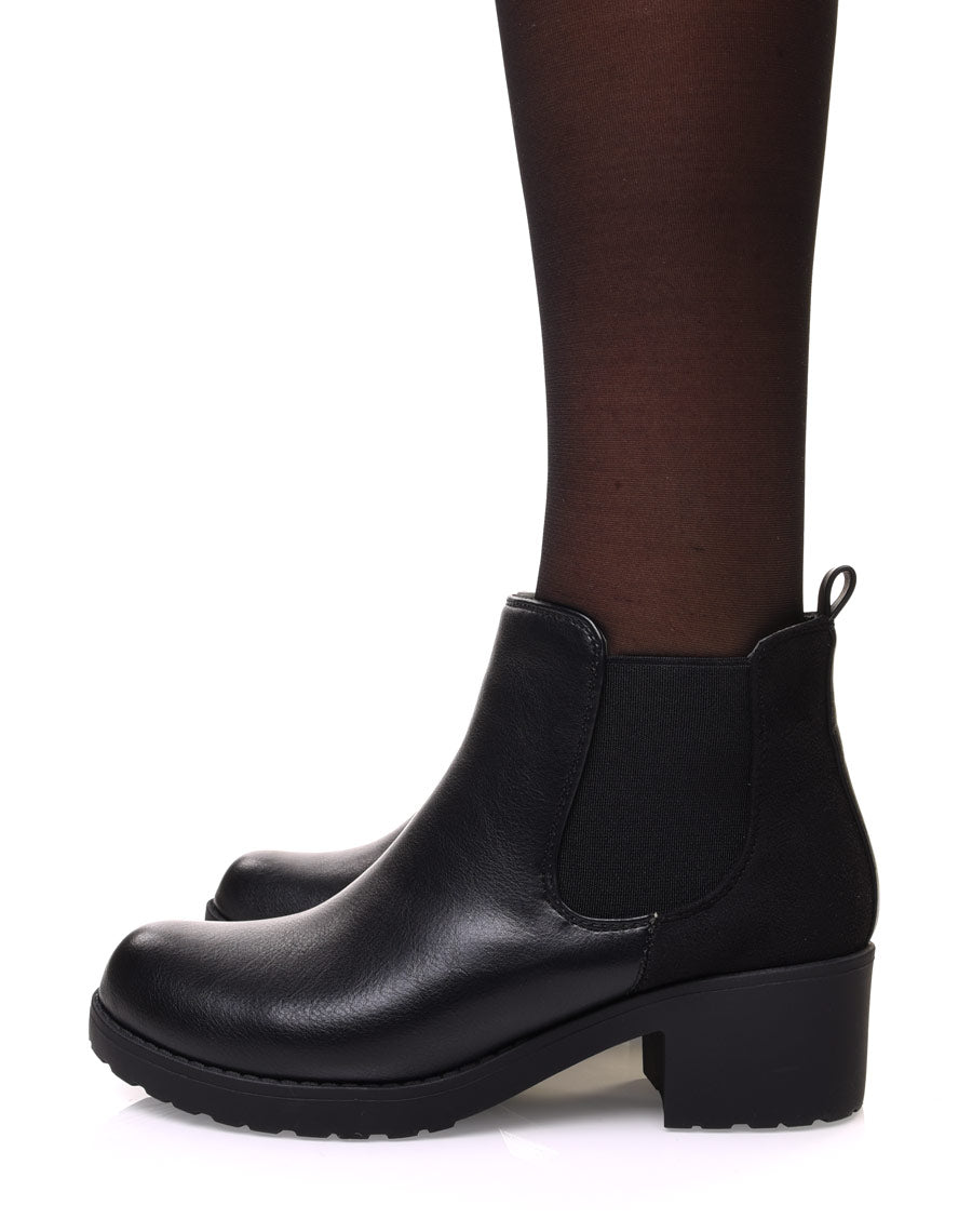 Chelsea boots noires semelles épaisses