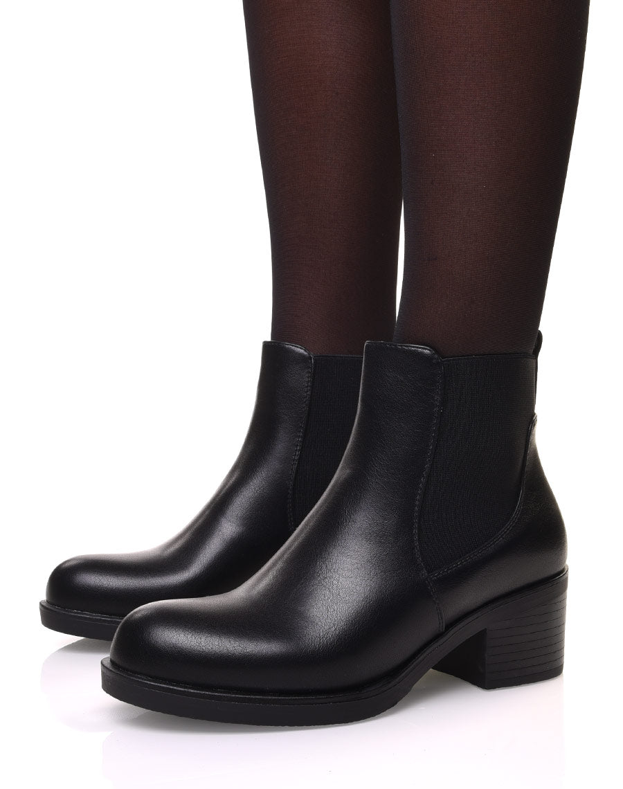 Chelsea boots noires à talon