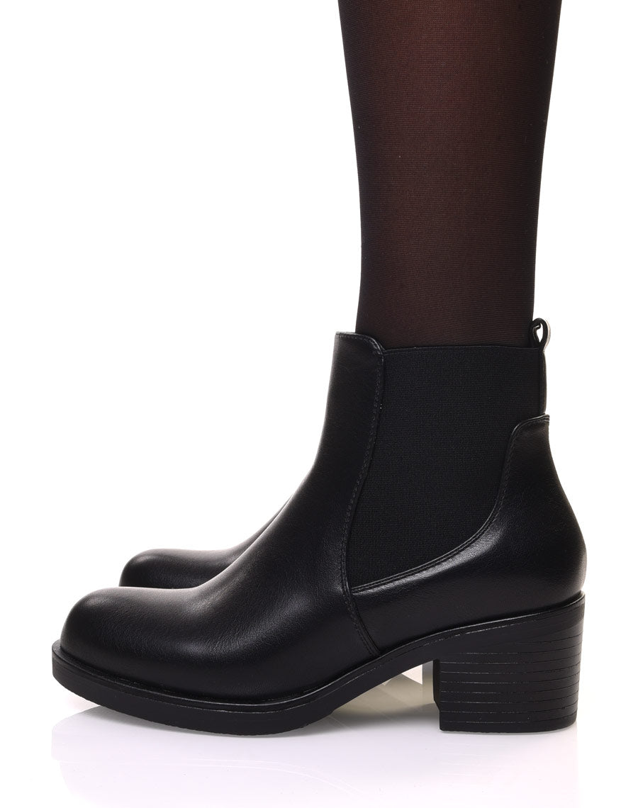 Chelsea boots noires à talon