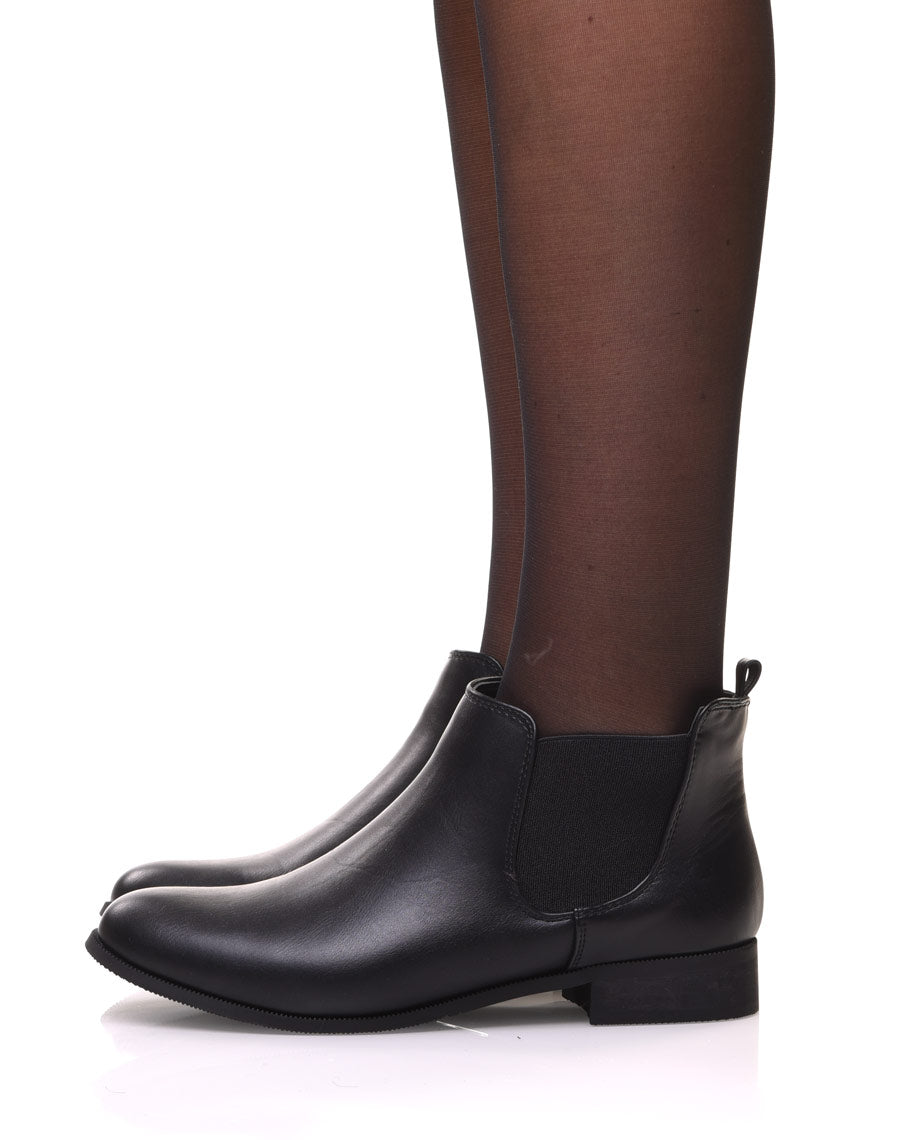 Chelsea boots noirs plates