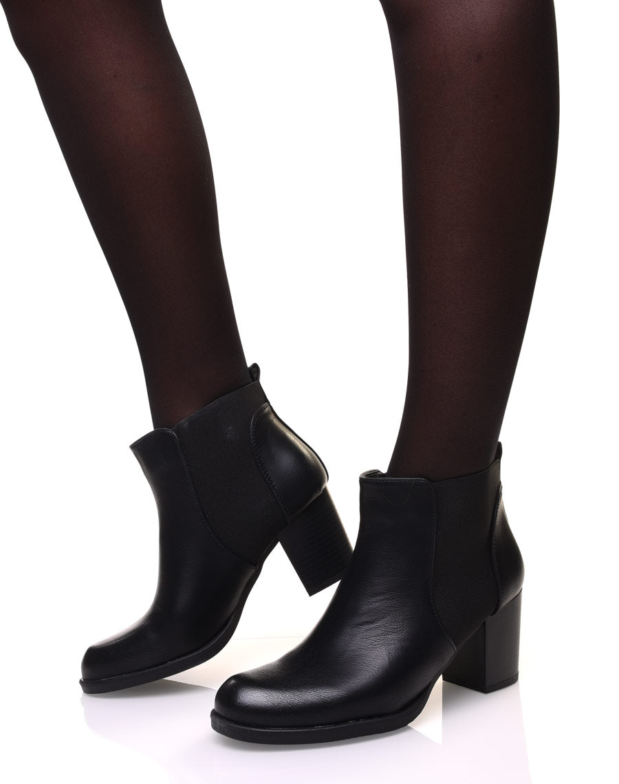 Chelsea boots noirs à talon