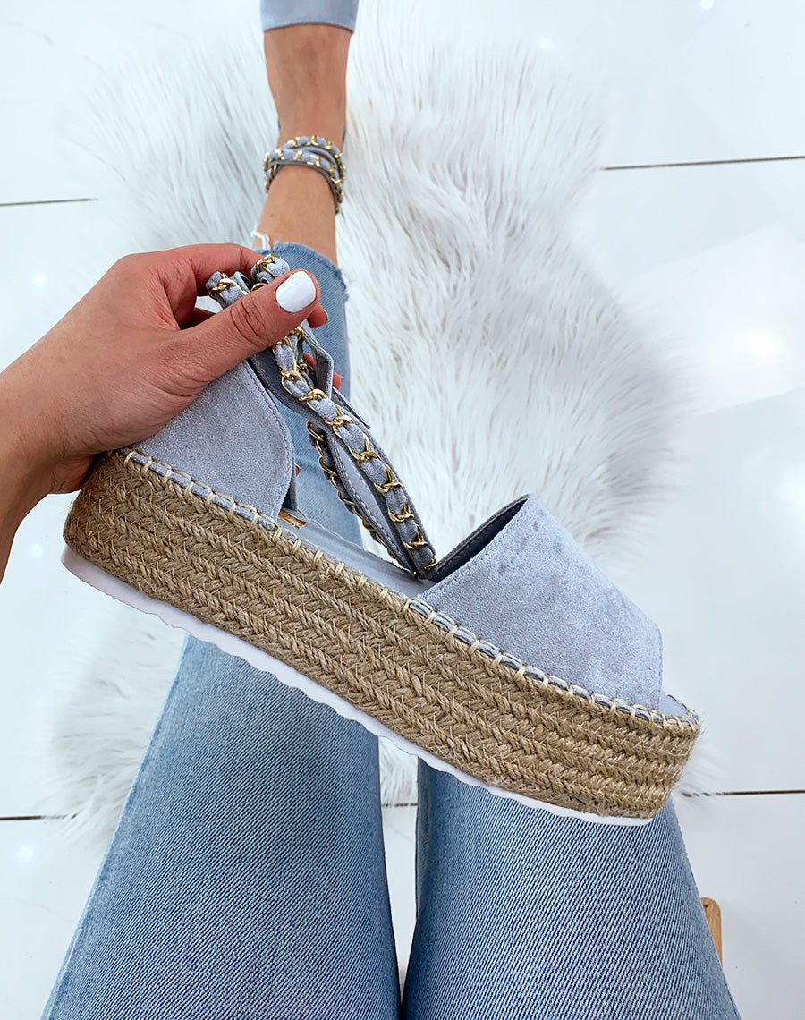 Compensée bleue à chaine dorée