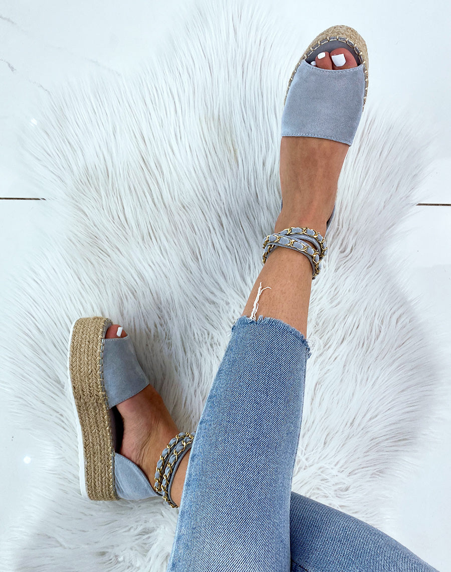 Compensée bleue à chaine dorée