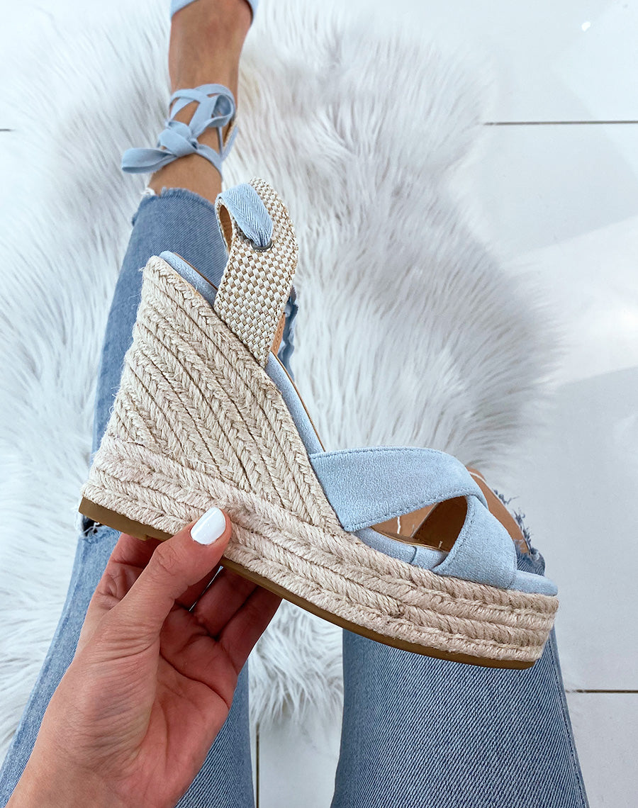 Compensée bleue en suédine