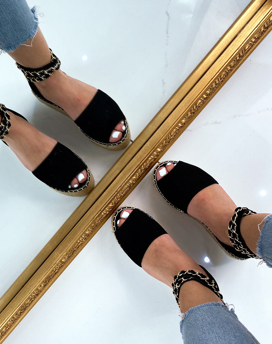 Compensée noire à chaine dorée