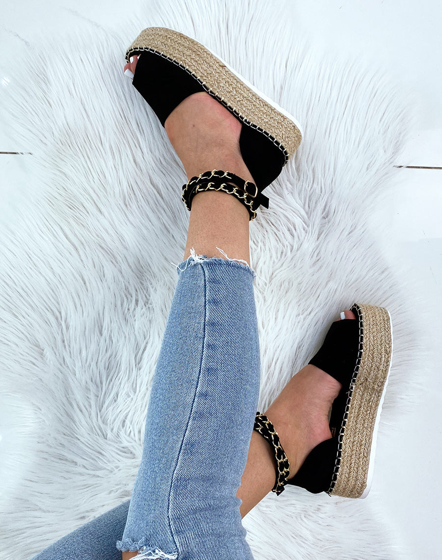 Compensée noire à chaine dorée