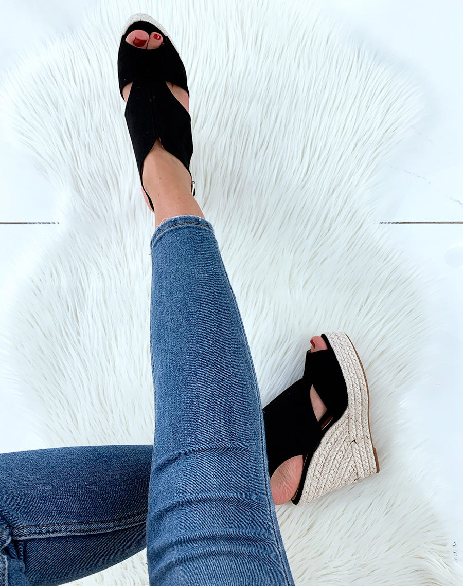 Compensée noire en suédine