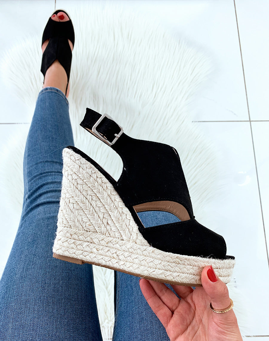 Compensée noire en suédine