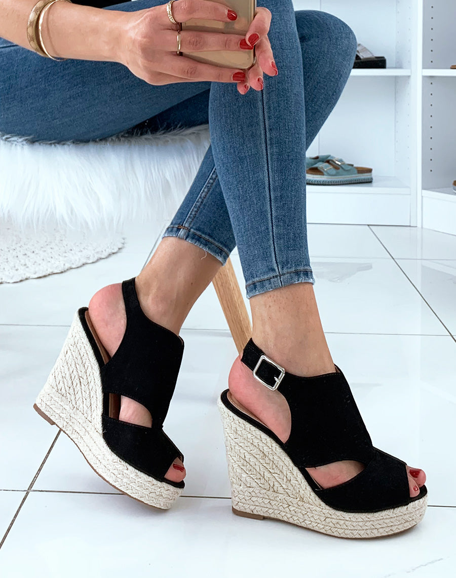 Compensée noire en suédine