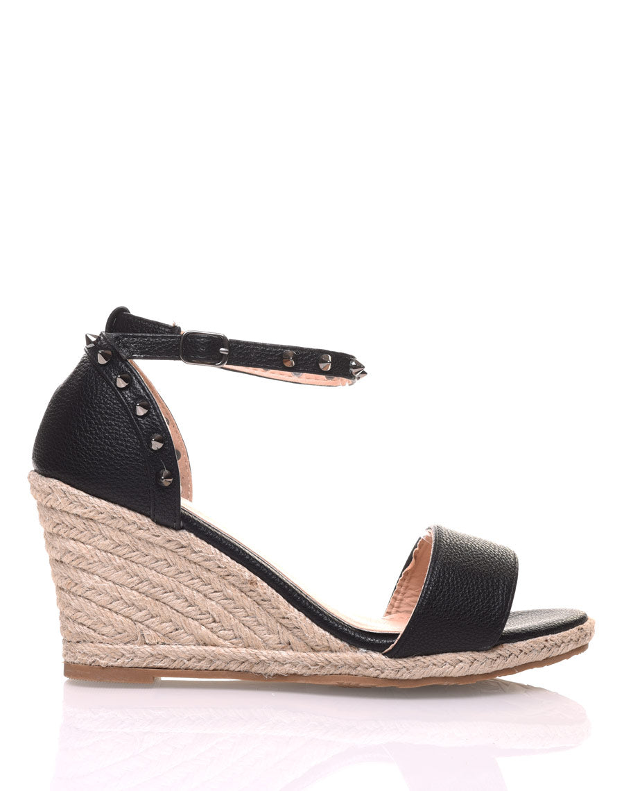 Compensées basses noires cloutés