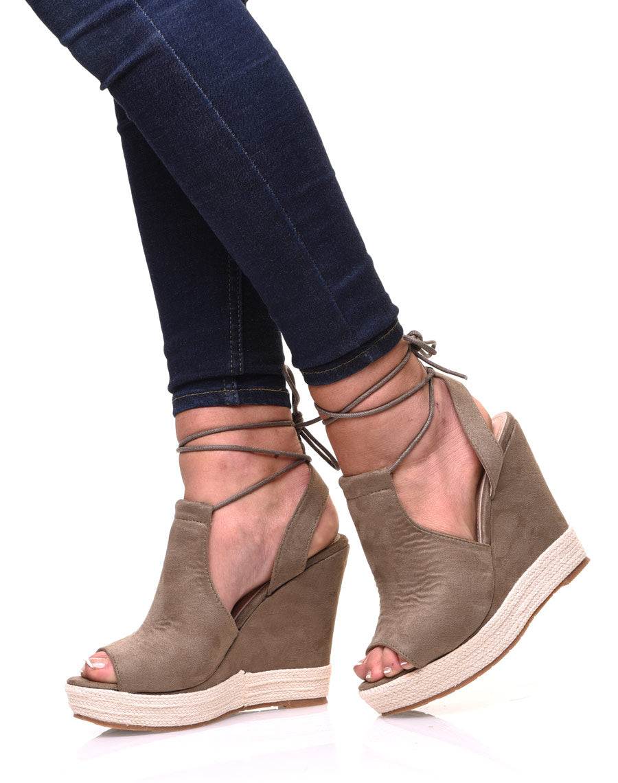 Compensées kaki bi matières