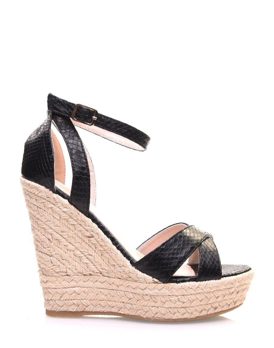 Compensées noires à brides