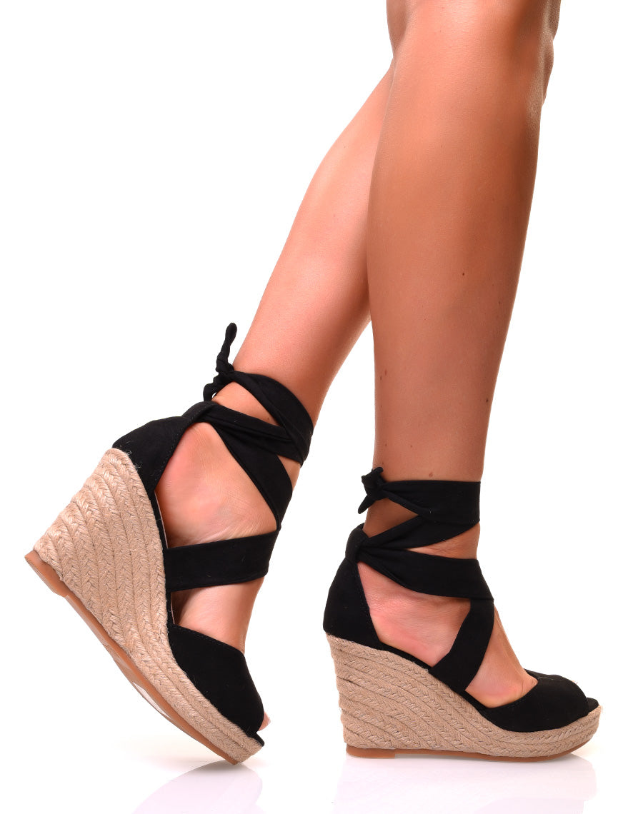 Compensées noires en suédine