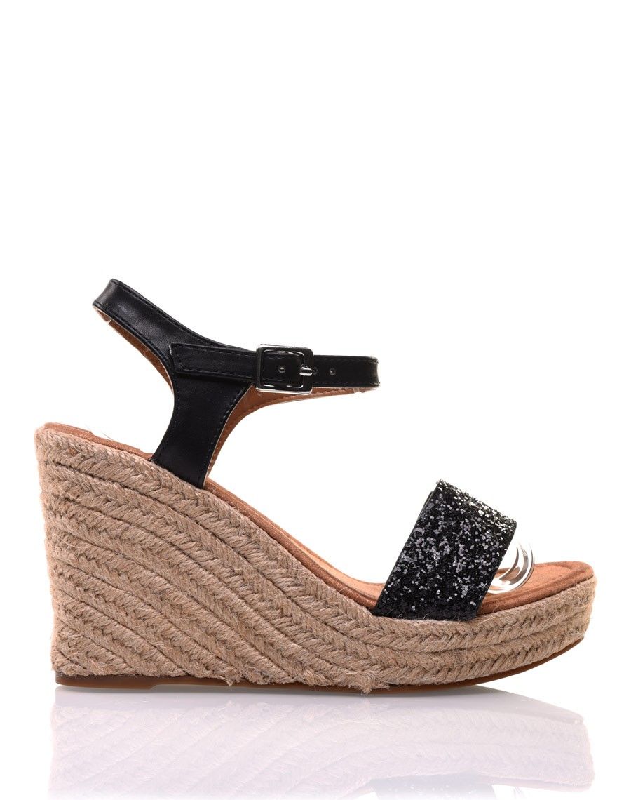 Compensées noires pailletées