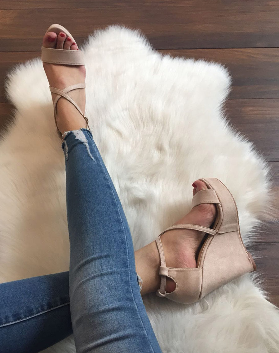 Compensées rose à lanière