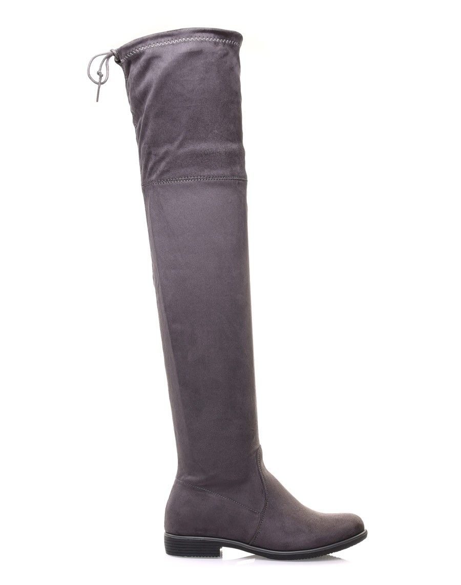 Cuissardes grises en suédine ajustables