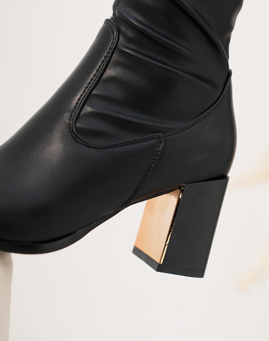 CUISSARDES NOIRES FEMME ? TALON ? DETAIL DOR?