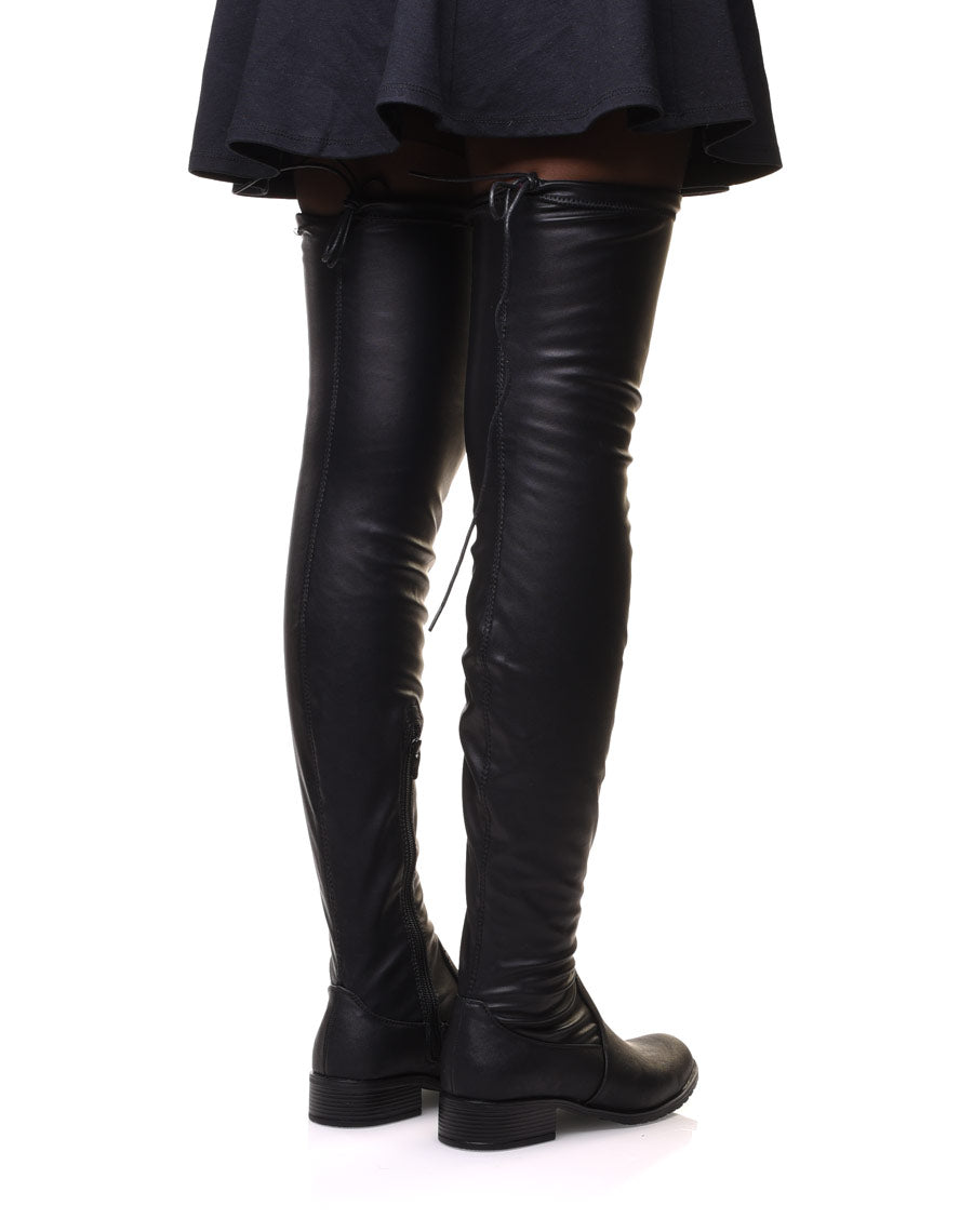 Cuissardes plates noir ajustables
