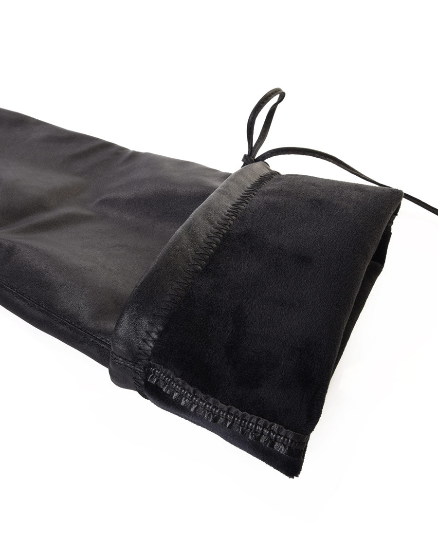 Cuissardes souples noires à talons mi hauts