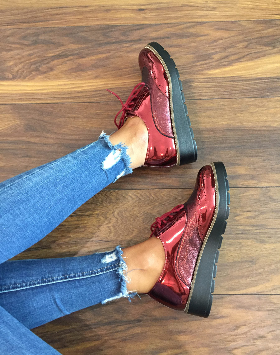 Derbies bordeaux bi matières