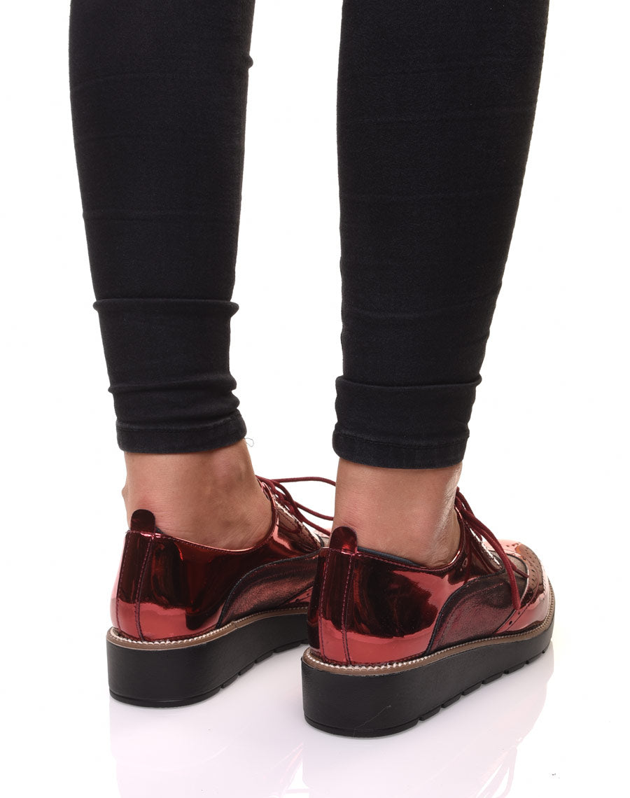 Derbies bordeaux bi matières