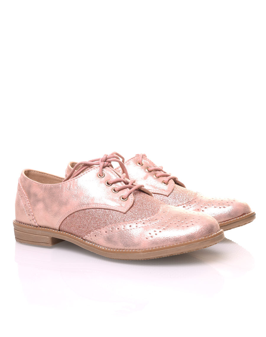 Derbies classique bi matières champagne