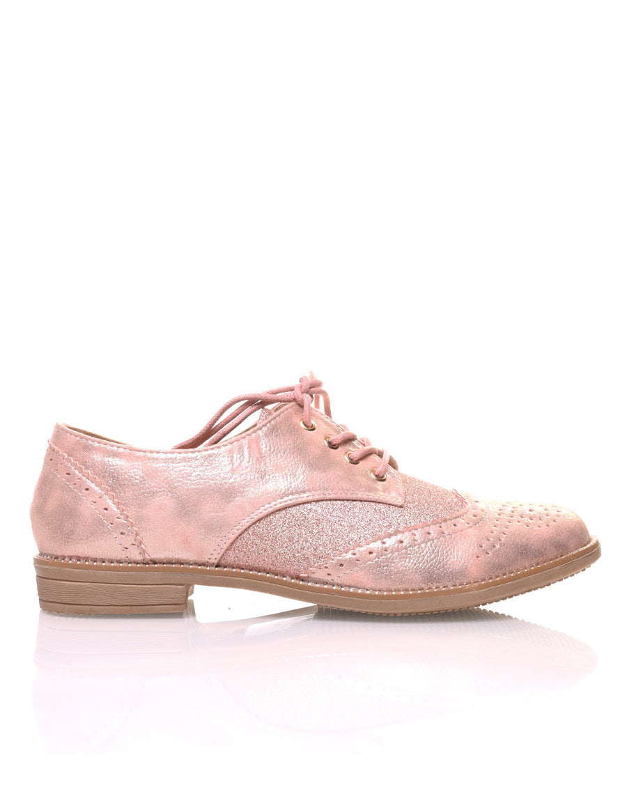 Derbies classique bi matières champagne