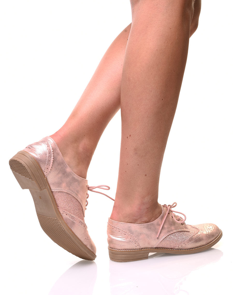 Derbies classique bi matières champagne