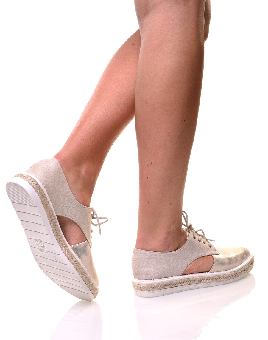 Derbies gold avec semelle épaisse