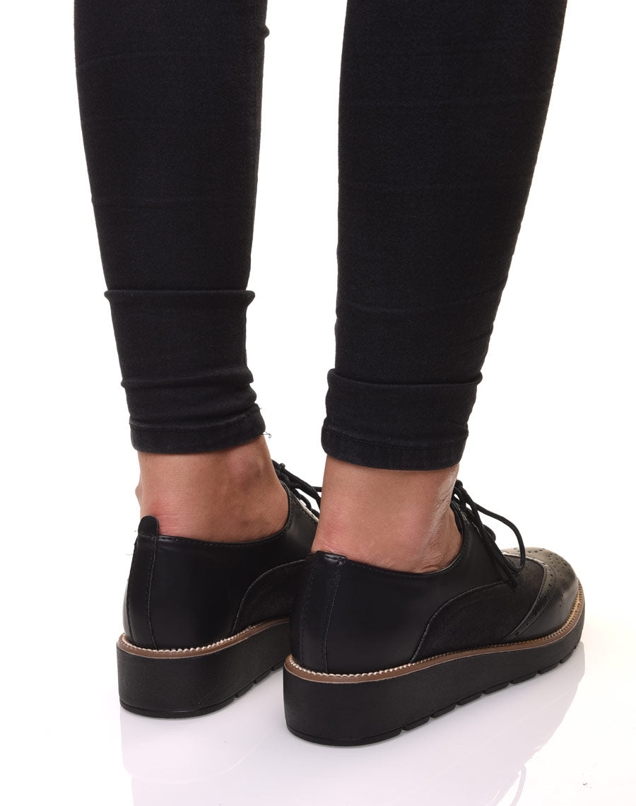 Derbies noires bi matières