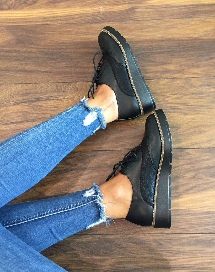 Derbies noires bi matières