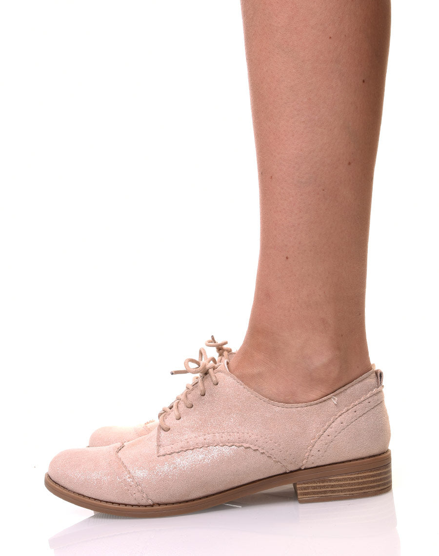 Derbies rose en suédine